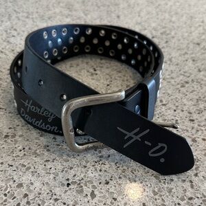 Harley-Davidson Black Belt with Silver Accents